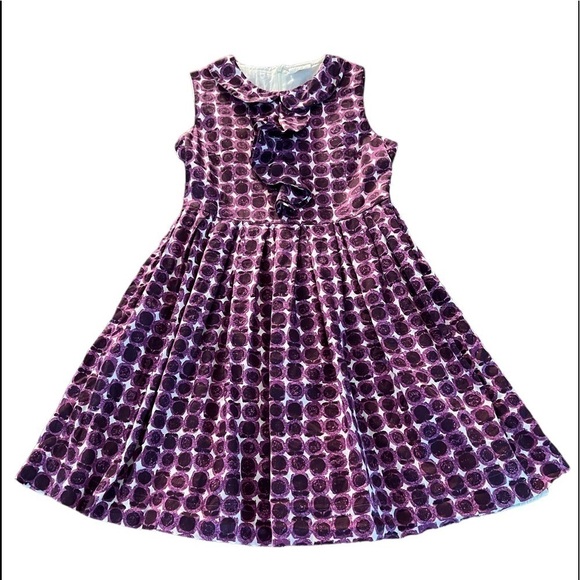 MINI BODEN GIRLS PURPLE & WHITE CASUAL SLEEVELESS DRESS SIZE 11-12Y - Picture 1 of 10